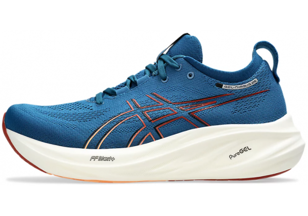 Asics Nimbus 26 Triple Black Rich Navy Faded Orange
